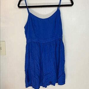 American Eagle Outfitters Blue Skater Dress Y2K Indie 00s Size M